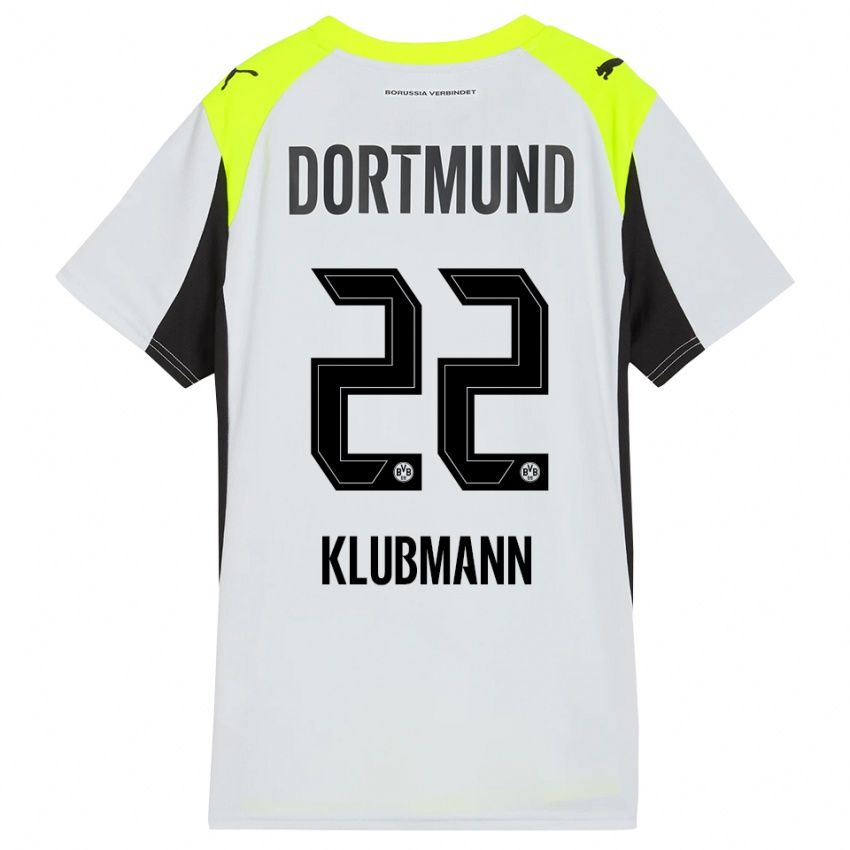 ילדים לאון קלובמן #22 צהוב פלואורסצנטי הרחק ג'רזי 2025/26 חולצה קצרה