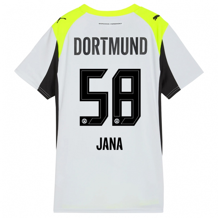 ילדים נורדברג יאנה #58 צהוב פלואורסצנטי הרחק ג'רזי 2025/26 חולצה קצרה