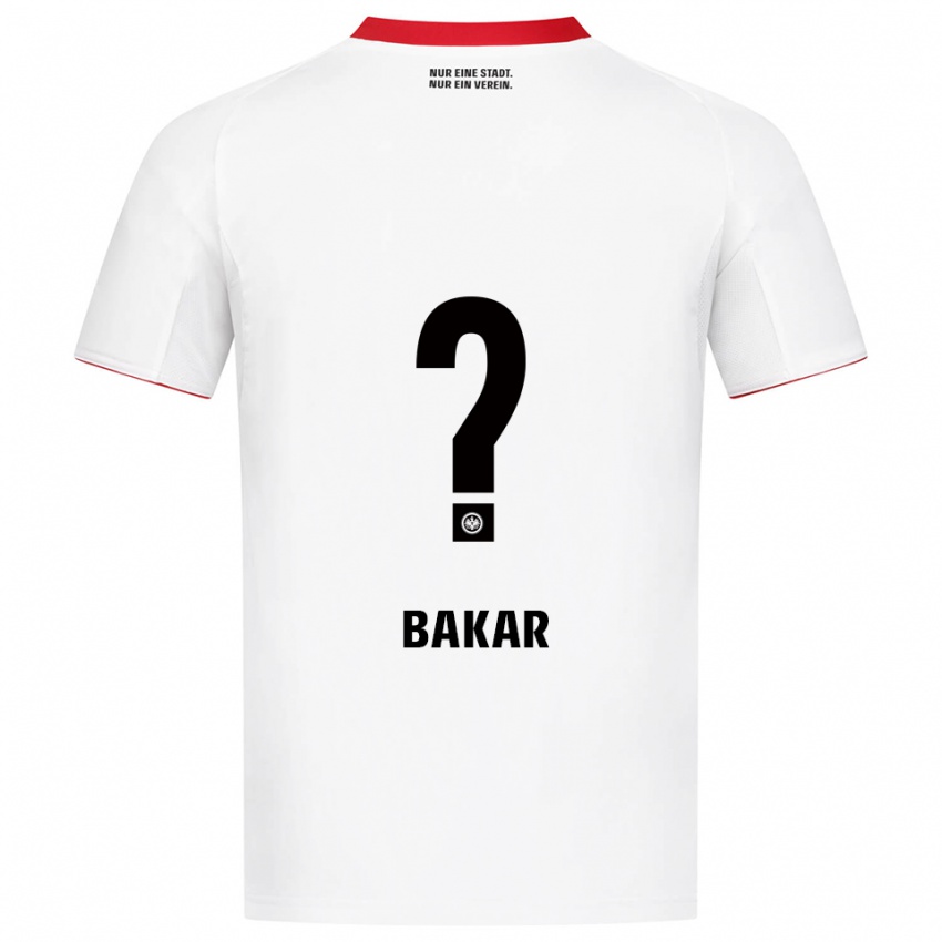 ילדים Yunus Bakar #0 לבן אדום הרחק ג'רזי 2025/26 חולצה קצרה