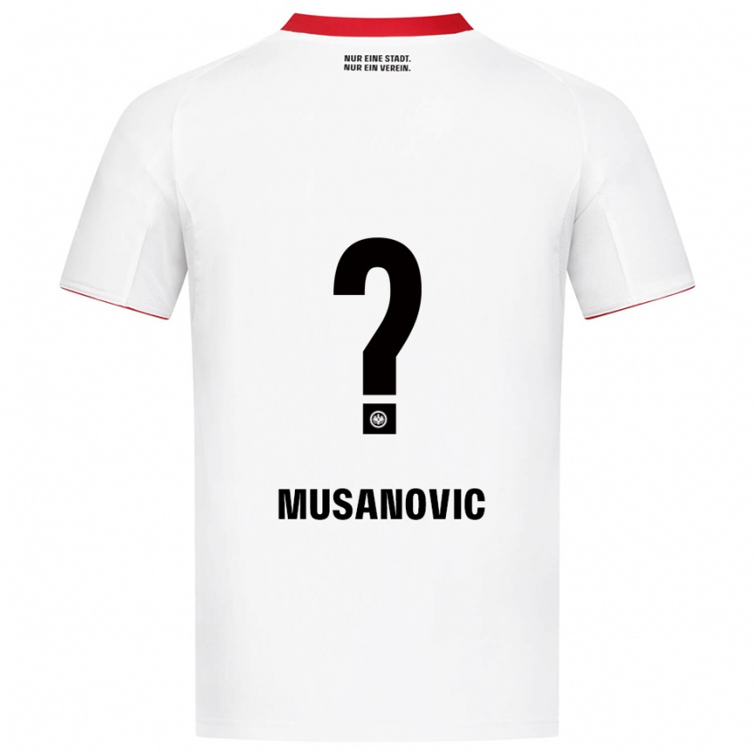 ילדים Haris Musanovic #0 לבן אדום הרחק ג'רזי 2025/26 חולצה קצרה