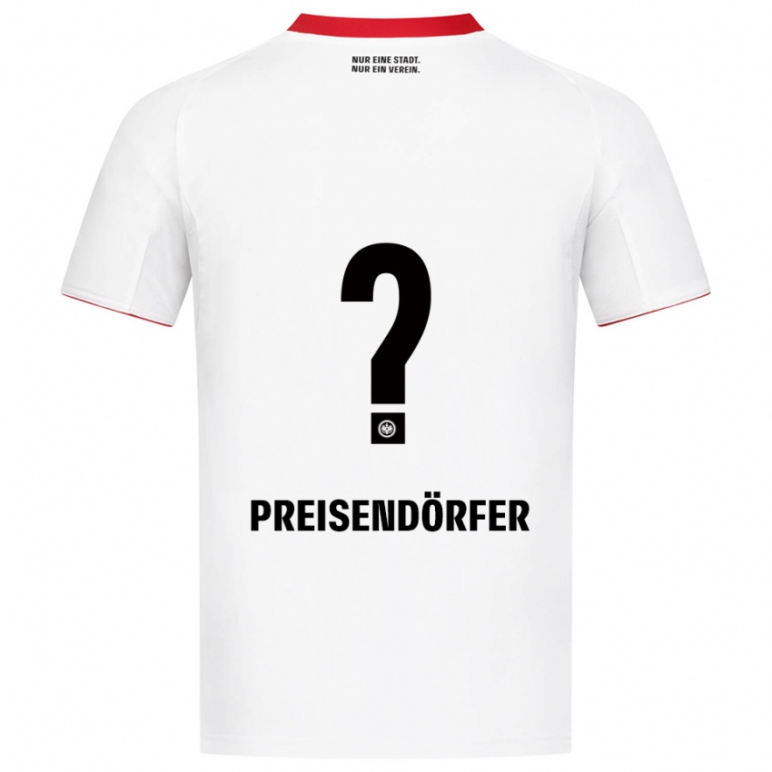 ילדים Constantin Preisendörfer #0 לבן אדום הרחק ג'רזי 2025/26 חולצה קצרה