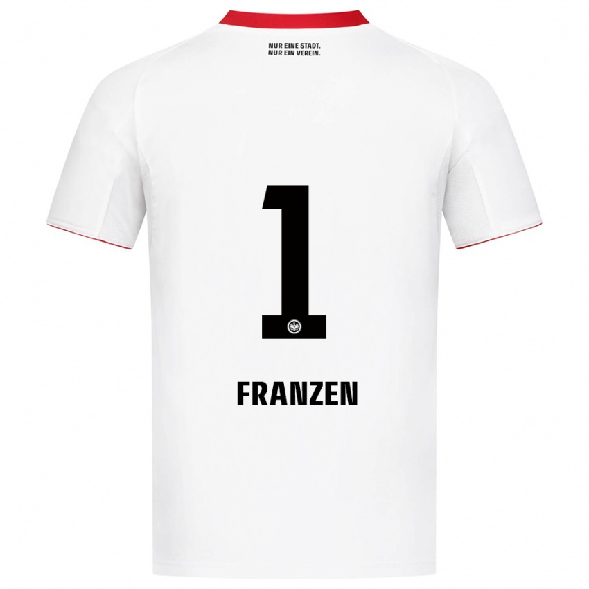 ילדים מרלון פראנזן #1 לבן אדום הרחק ג'רזי 2025/26 חולצה קצרה