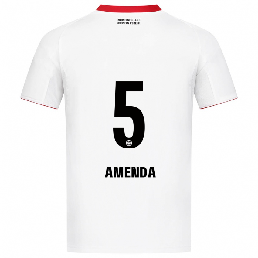 ילדים אורל אמנדה #5 לבן אדום הרחק ג'רזי 2025/26 חולצה קצרה