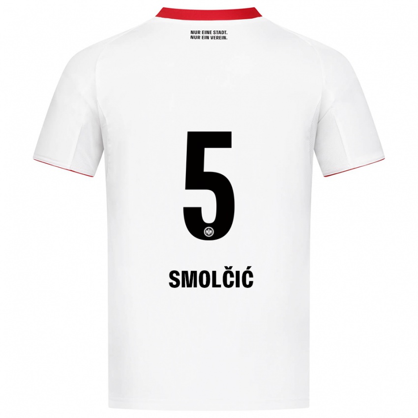 ילדים חרבויה סמולצ'יץ' #5 לבן אדום הרחק ג'רזי 2025/26 חולצה קצרה