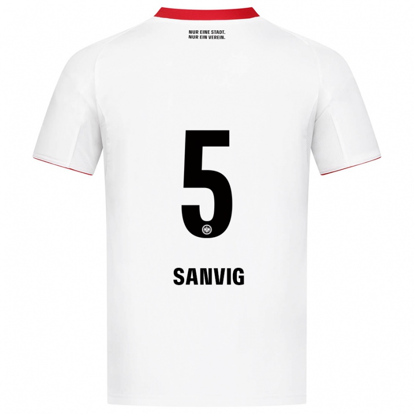 ילדים פרנילה סנוויג #5 לבן אדום הרחק ג'רזי 2025/26 חולצה קצרה