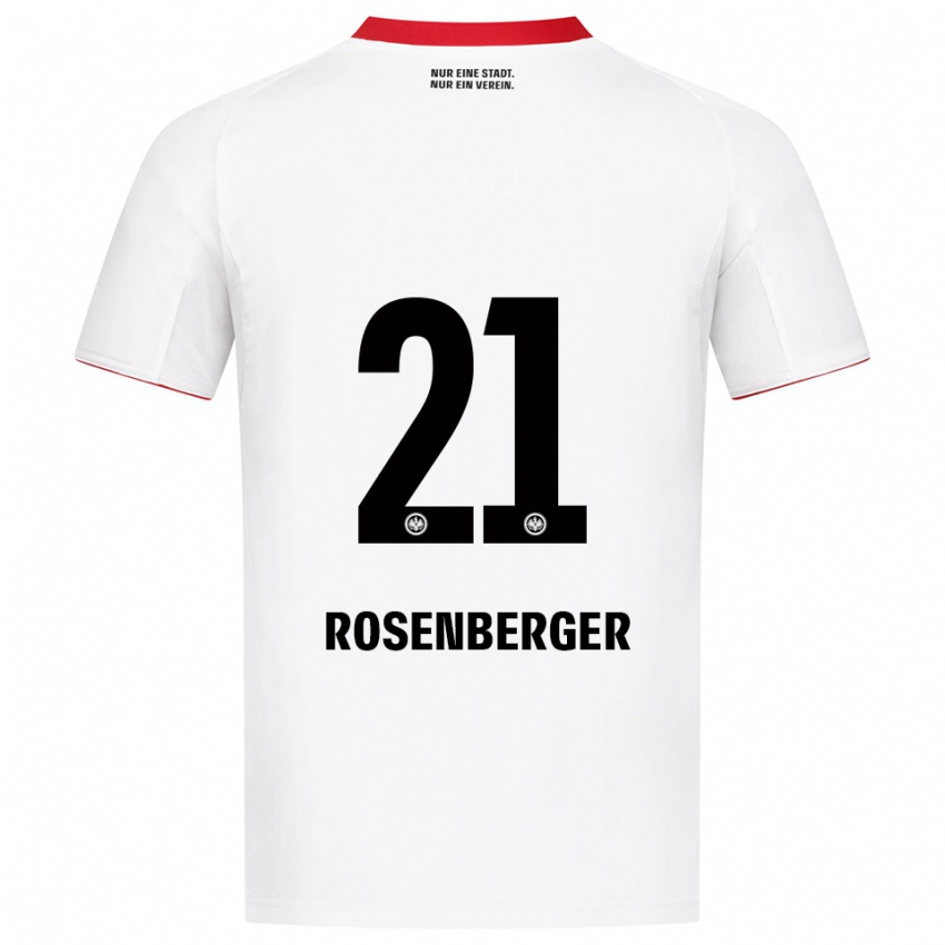 ילדים רובין רוזנברגר #21 לבן אדום הרחק ג'רזי 2025/26 חולצה קצרה