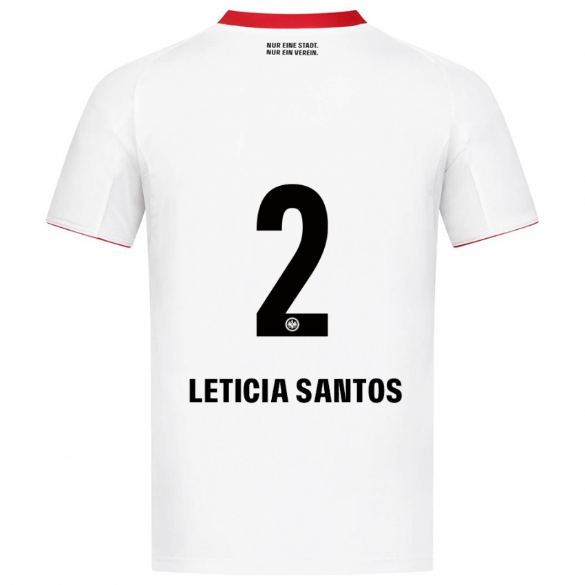 ילדים לטיסיה סנטוס #2 לבן אדום הרחק ג'רזי 2025/26 חולצה קצרה