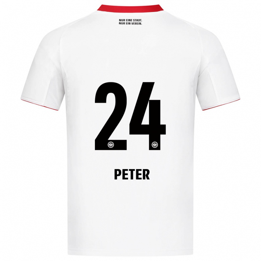 ילדים Nicolas Peter #24 לבן אדום הרחק ג'רזי 2025/26 חולצה קצרה