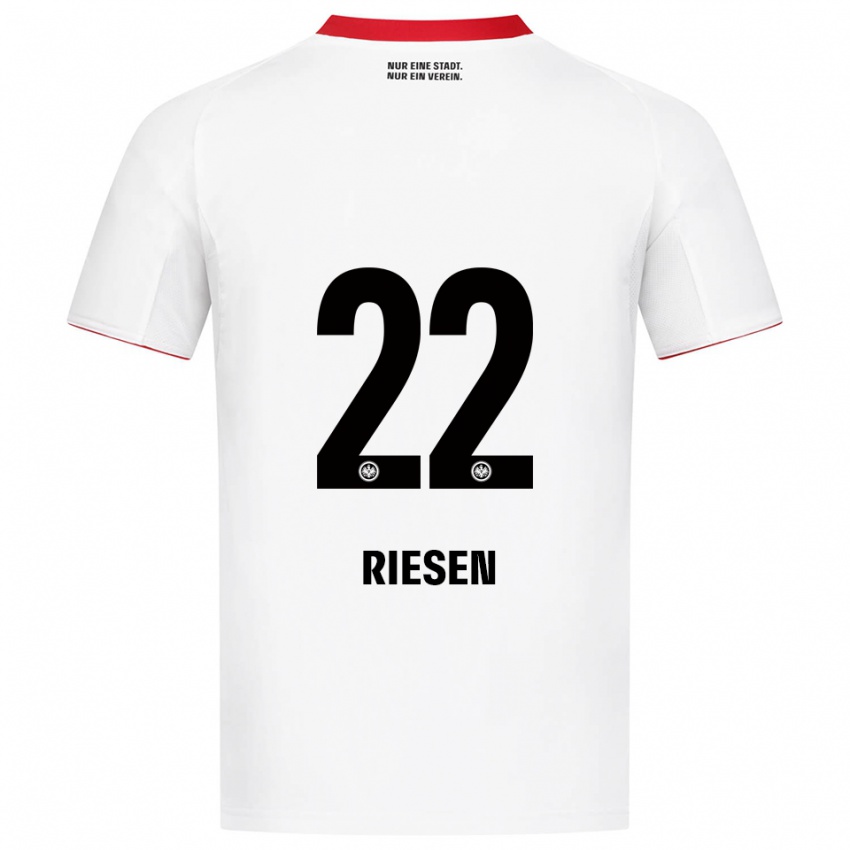 ילדים נדין ריזן #22 לבן אדום הרחק ג'רזי 2025/26 חולצה קצרה