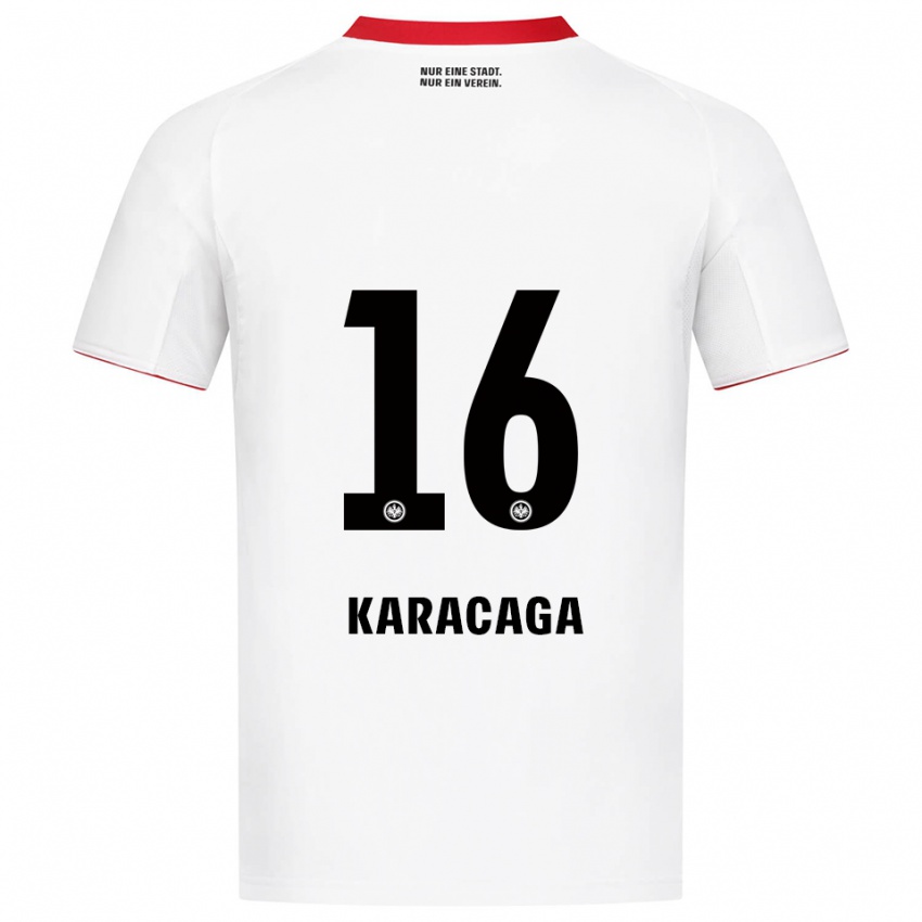 ילדים טום קראקאגה #16 לבן אדום הרחק ג'רזי 2025/26 חולצה קצרה