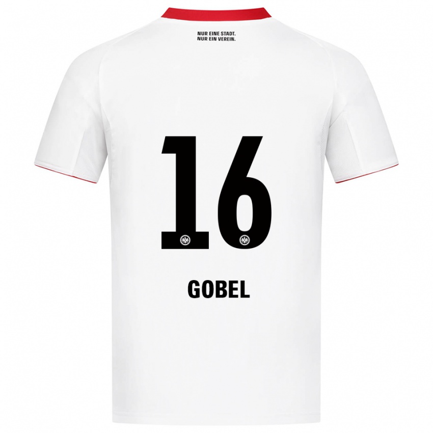 ילדים מרלון גובל #16 לבן אדום הרחק ג'רזי 2025/26 חולצה קצרה