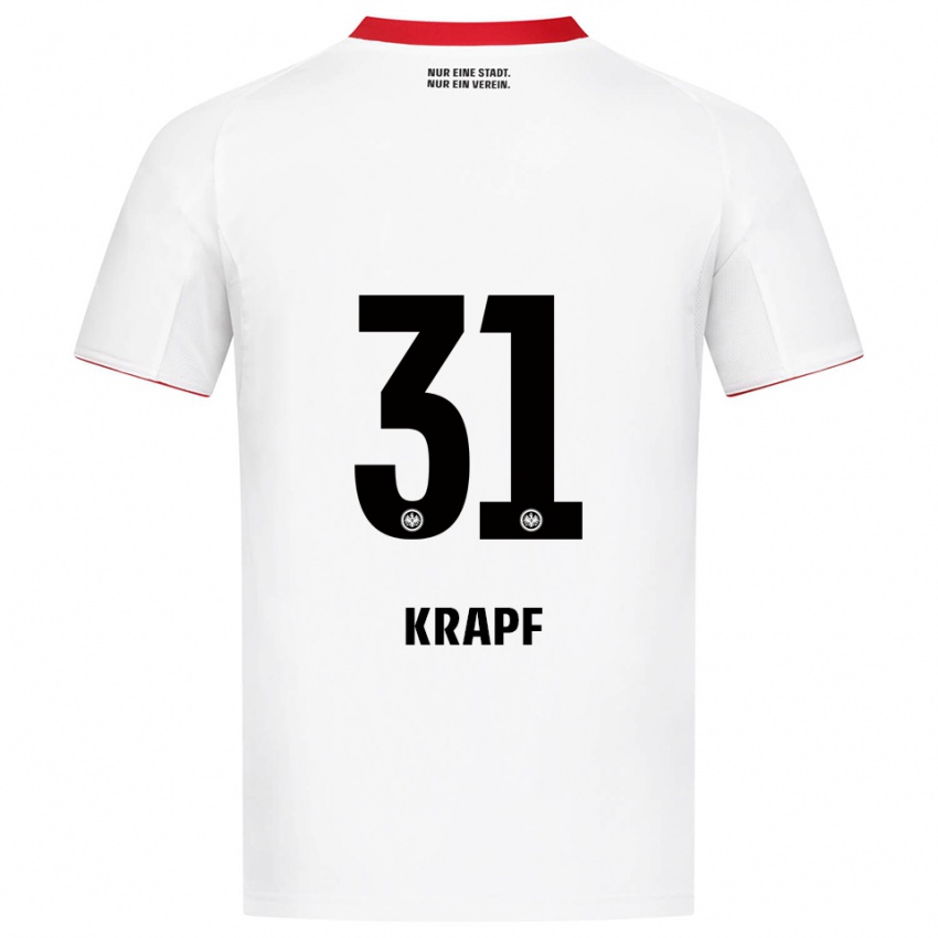 ילדים מקסימיליאן קרף #31 לבן אדום הרחק ג'רזי 2025/26 חולצה קצרה