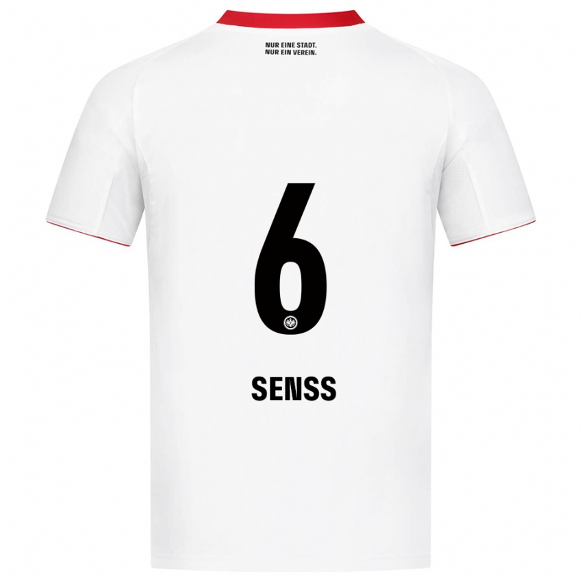 ילדים אליסה סנס #6 לבן אדום הרחק ג'רזי 2025/26 חולצה קצרה