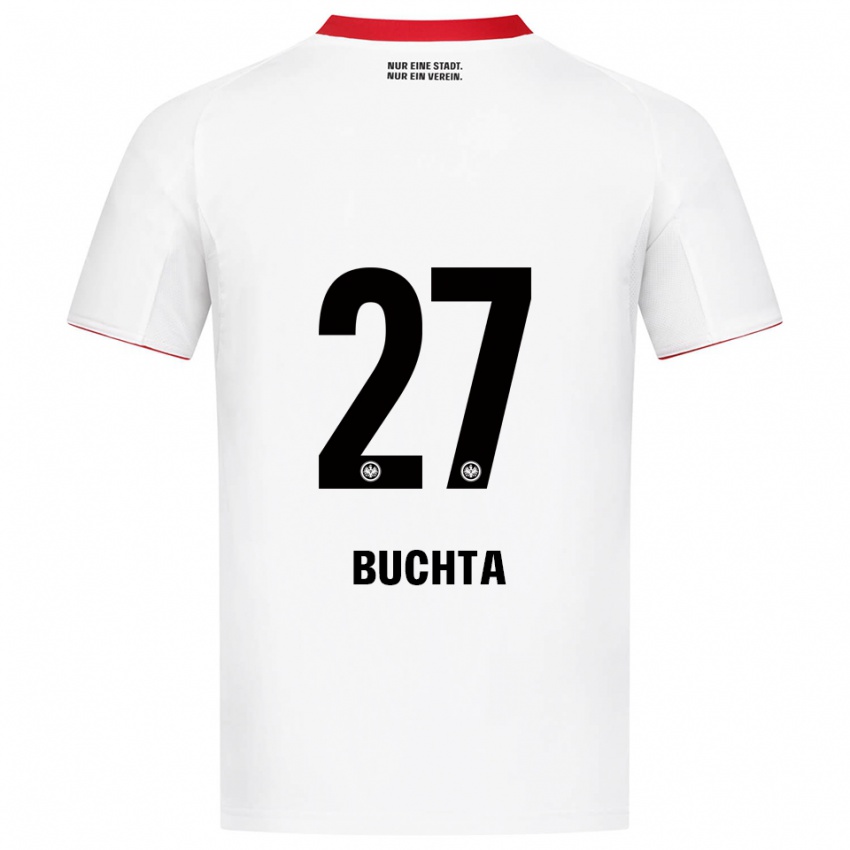 ילדים Philip Buchta #27 לבן אדום הרחק ג'רזי 2025/26 חולצה קצרה