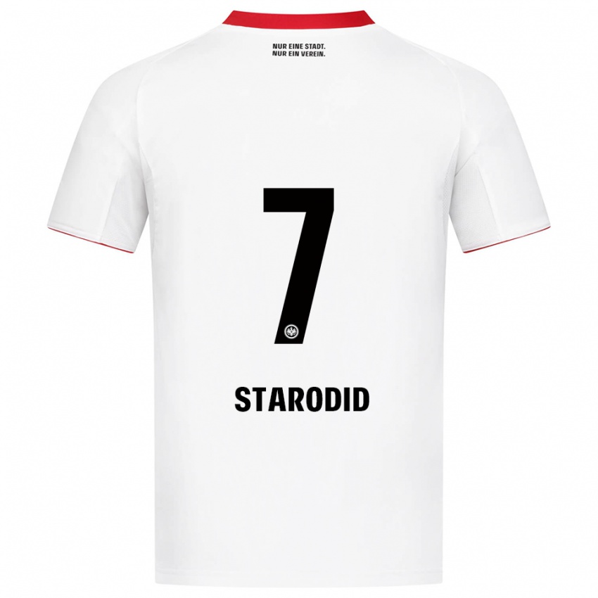 ילדים דניאל סטארודיד #7 לבן אדום הרחק ג'רזי 2025/26 חולצה קצרה
