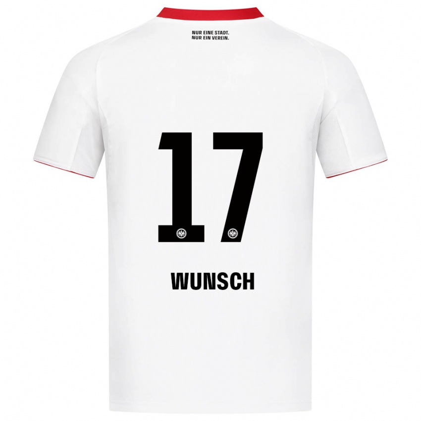 ילדים פול ווינש #17 לבן אדום הרחק ג'רזי 2025/26 חולצה קצרה