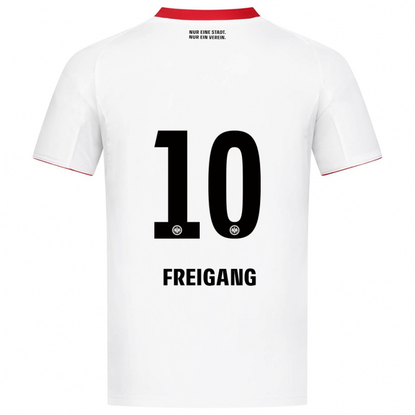 ילדים לאורה פריגנג #10 לבן אדום הרחק ג'רזי 2025/26 חולצה קצרה