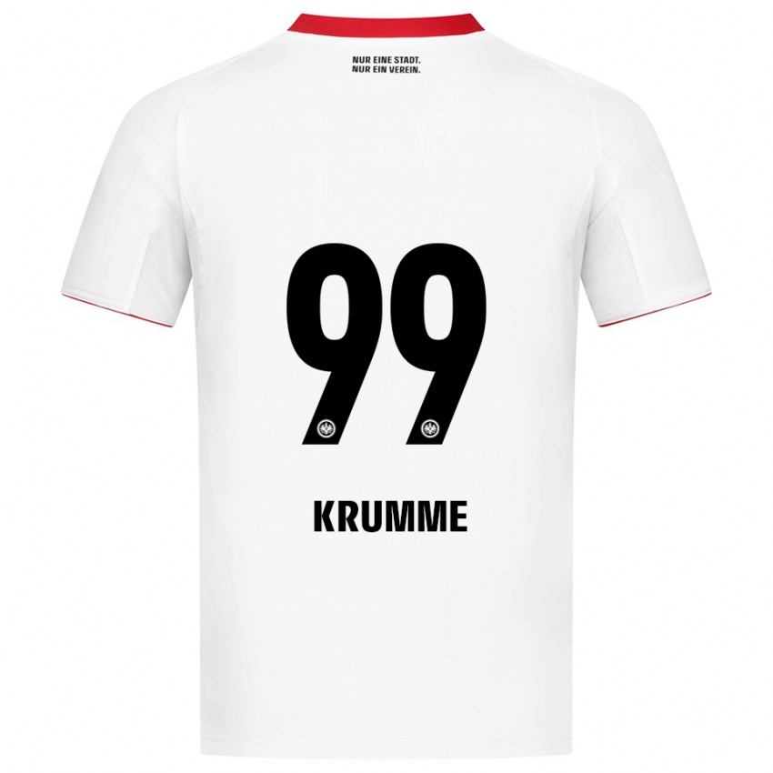 ילדים יאנה סופי קרום #99 לבן אדום הרחק ג'רזי 2025/26 חולצה קצרה