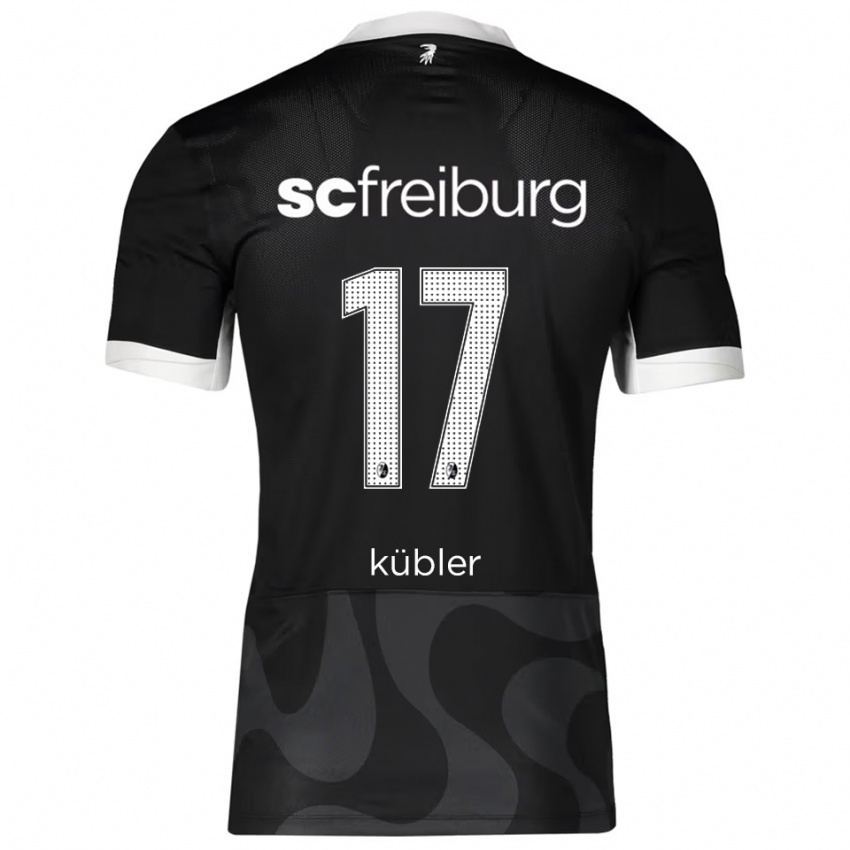 ילדים לוקאס קיבלר #17 שחור לבן הרחק ג'רזי 2025/26 חולצה קצרה