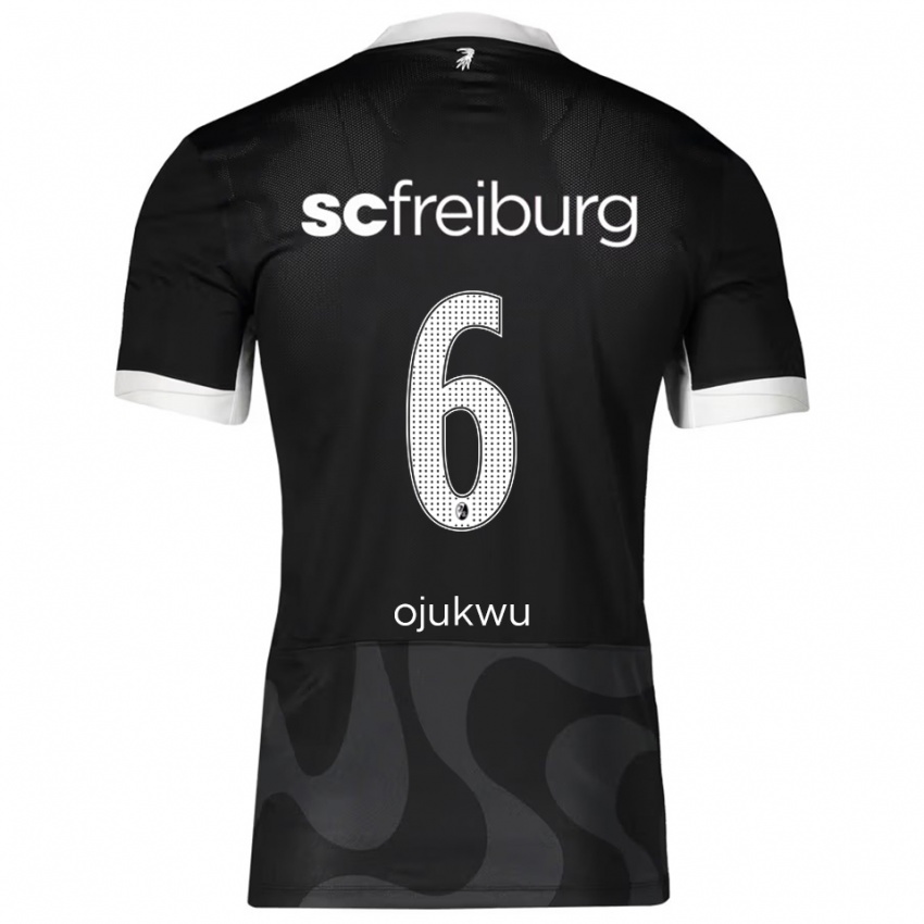 ילדים ניקול אוג׳וקוו #6 שחור לבן הרחק ג'רזי 2025/26 חולצה קצרה