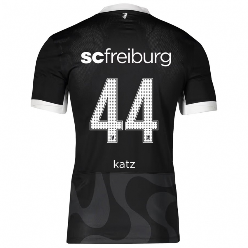 ילדים קיליאן כץ #44 שחור לבן הרחק ג'רזי 2025/26 חולצה קצרה