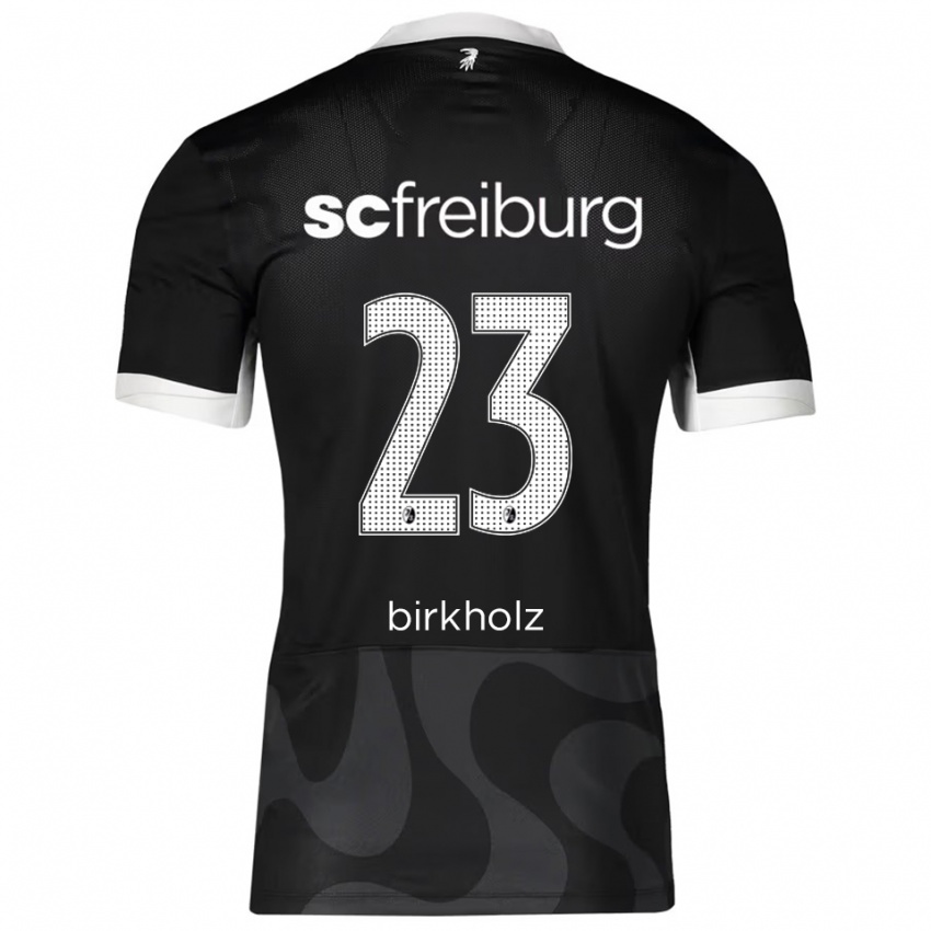 ילדים לוקה אמילי בירקהולץ #23 שחור לבן הרחק ג'רזי 2025/26 חולצה קצרה