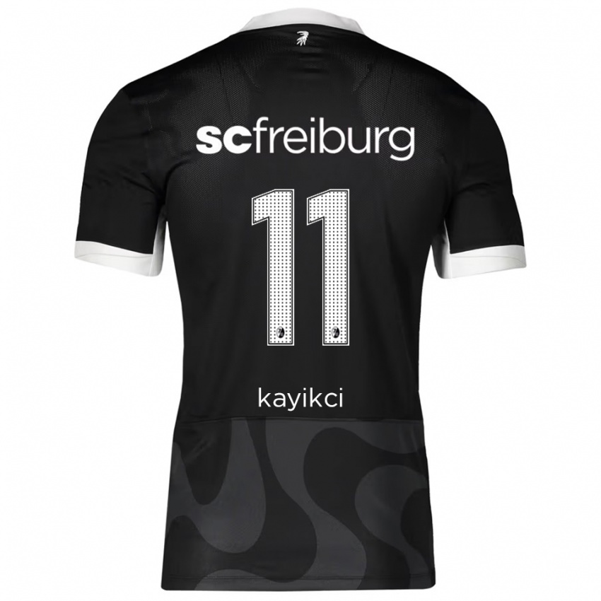 ילדים Hasret Kayikçi #11 שחור לבן הרחק ג'רזי 2025/26 חולצה קצרה