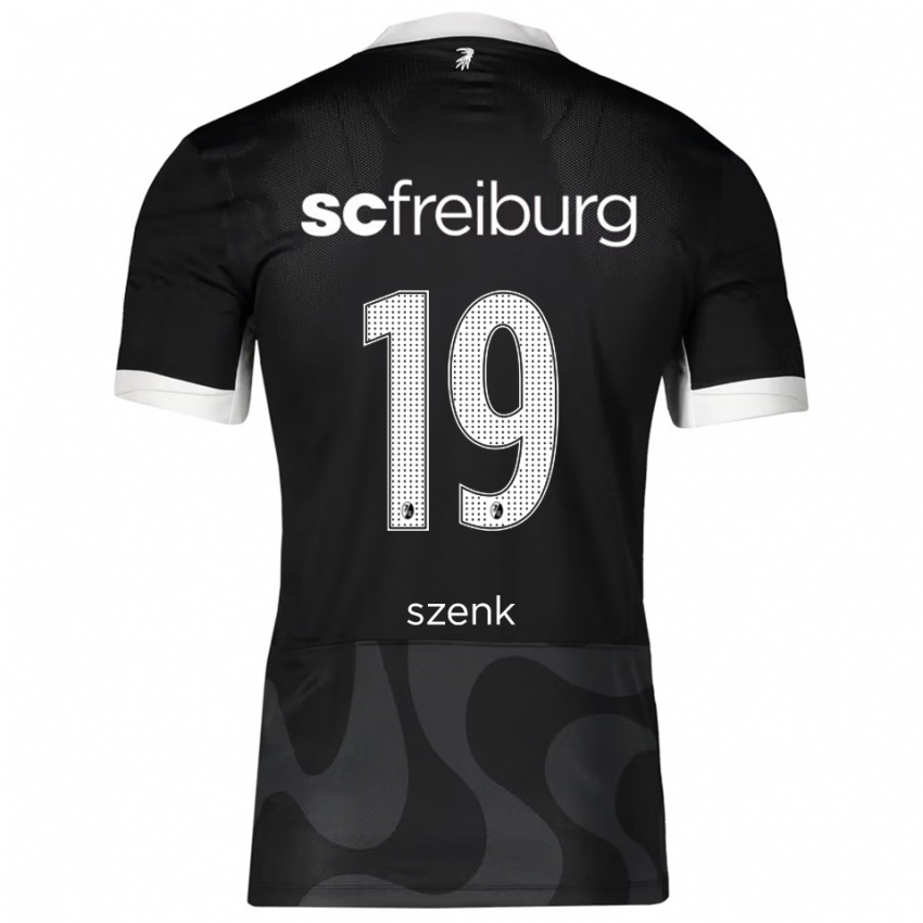 ילדים ניה מריה סנק #19 שחור לבן הרחק ג'רזי 2025/26 חולצה קצרה