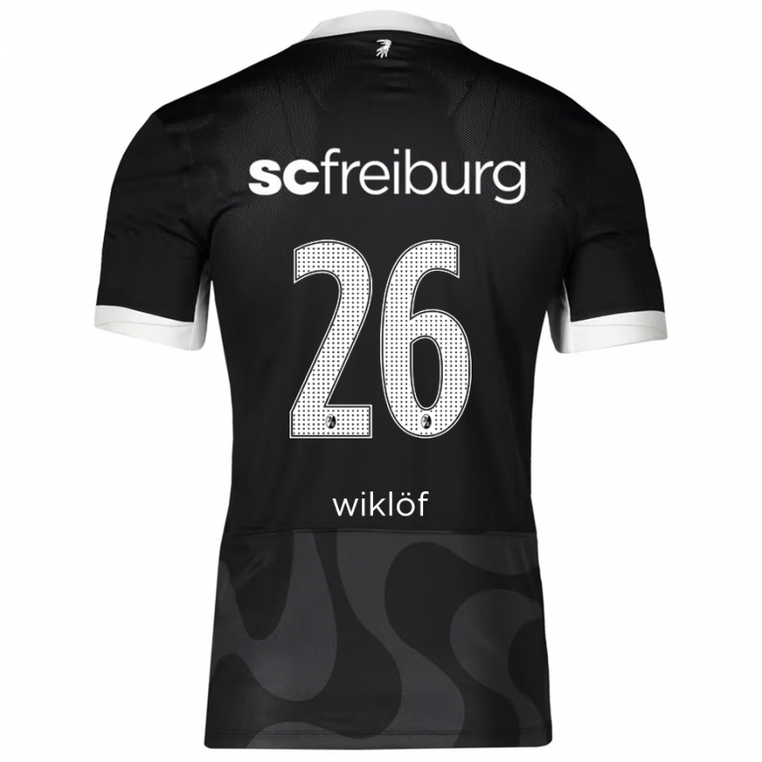 ילדים אוסקר ויקלוף #26 שחור לבן הרחק ג'רזי 2025/26 חולצה קצרה