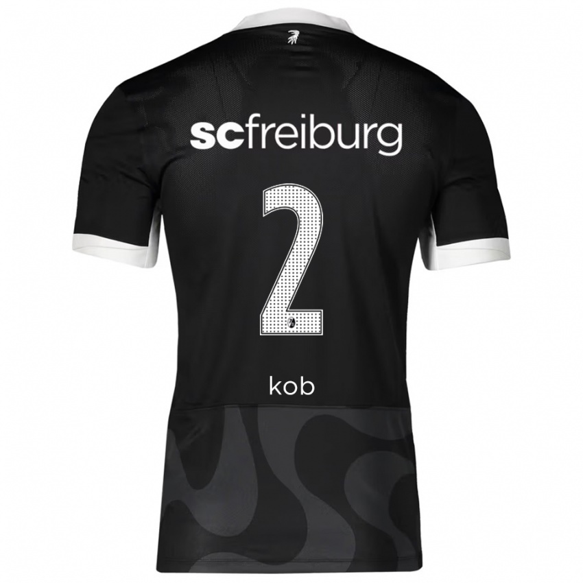 ילדים לאון קוס #2 שחור לבן הרחק ג'רזי 2025/26 חולצה קצרה