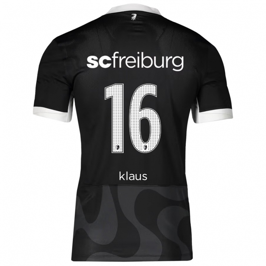 ילדים אליאס גבריאל קלאוס #16 שחור לבן הרחק ג'רזי 2025/26 חולצה קצרה
