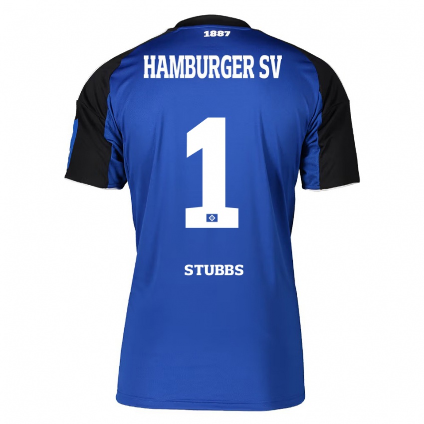 ילדים James Stubbs #1 כחול שחור הרחק ג'רזי 2025/26 חולצה קצרה