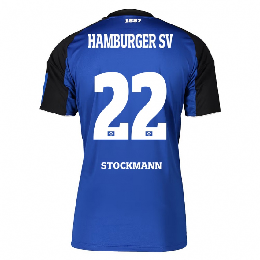 ילדים Sarah Stöckmann #22 כחול שחור הרחק ג'רזי 2025/26 חולצה קצרה