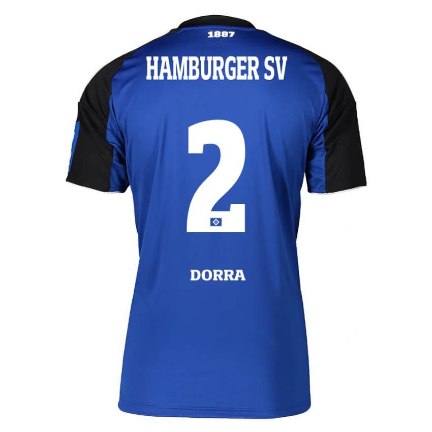 ילדים Raphael Dorra #2 כחול שחור הרחק ג'רזי 2025/26 חולצה קצרה