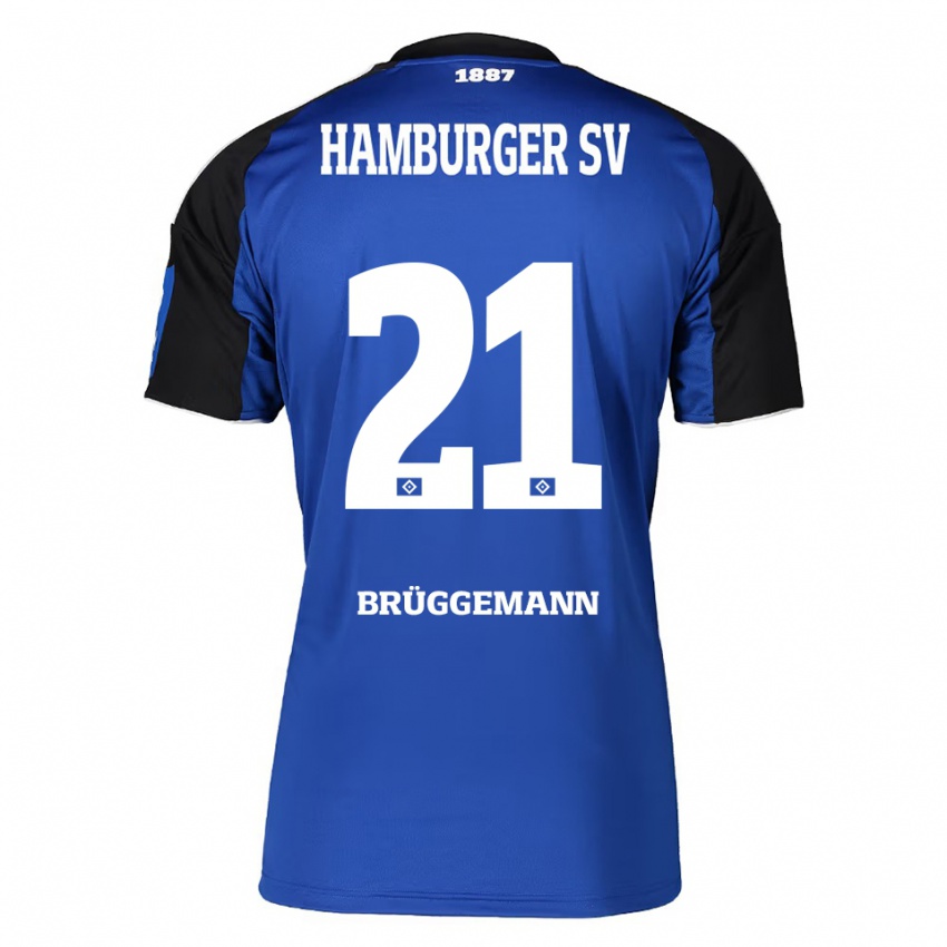 ילדים William Brüggemann #21 כחול שחור הרחק ג'רזי 2025/26 חולצה קצרה