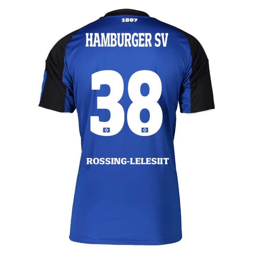 ילדים Alexander Røssing-Lelesiit #38 כחול שחור הרחק ג'רזי 2025/26 חולצה קצרה