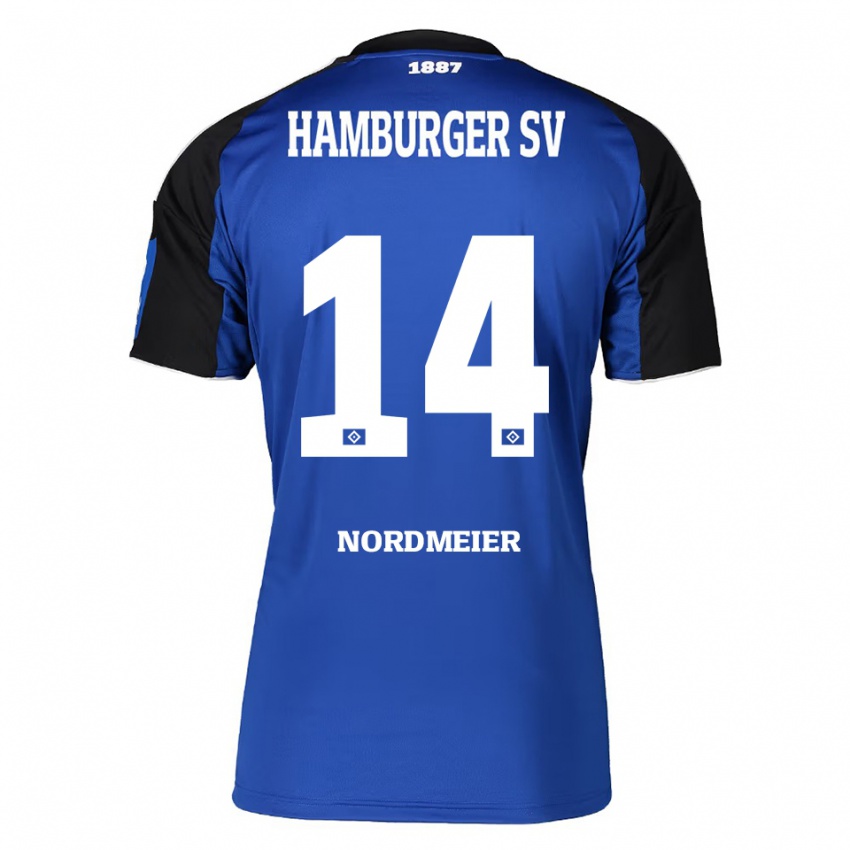 ילדים Quentin Nordmeier #14 כחול שחור הרחק ג'רזי 2025/26 חולצה קצרה