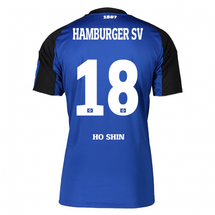 ילדים Jae Ho Shin #18 כחול שחור הרחק ג'רזי 2025/26 חולצה קצרה