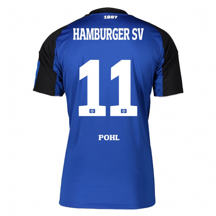 ילדים יאניק פוהל #11 כחול שחור הרחק ג'רזי 2025/26 חולצה קצרה