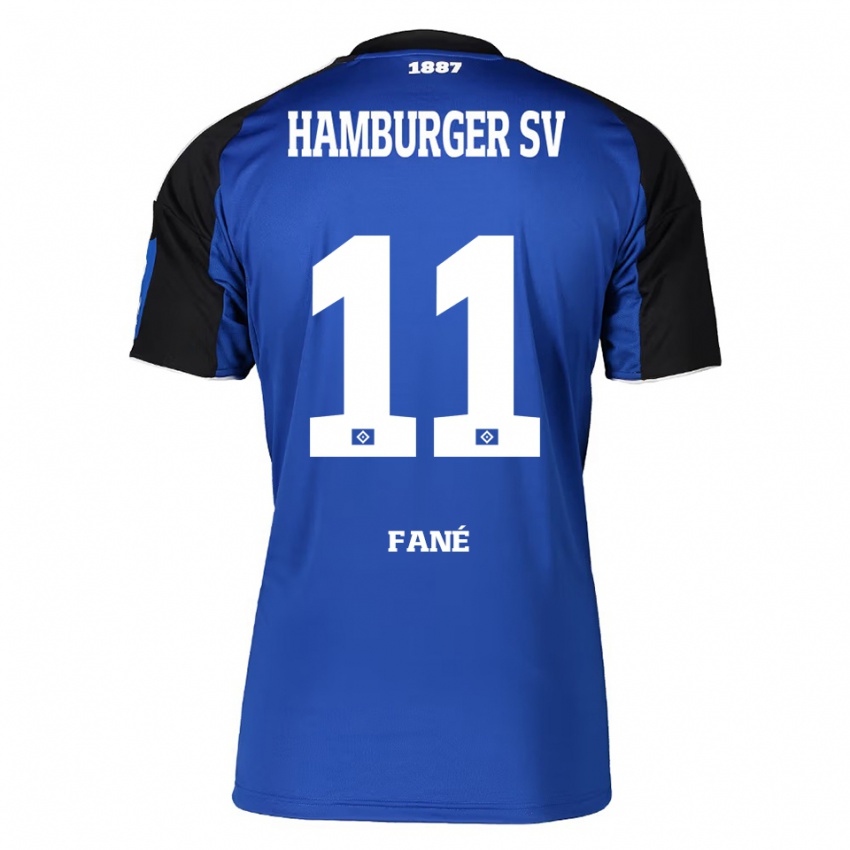 ילדים Sidi Fané #11 כחול שחור הרחק ג'רזי 2025/26 חולצה קצרה