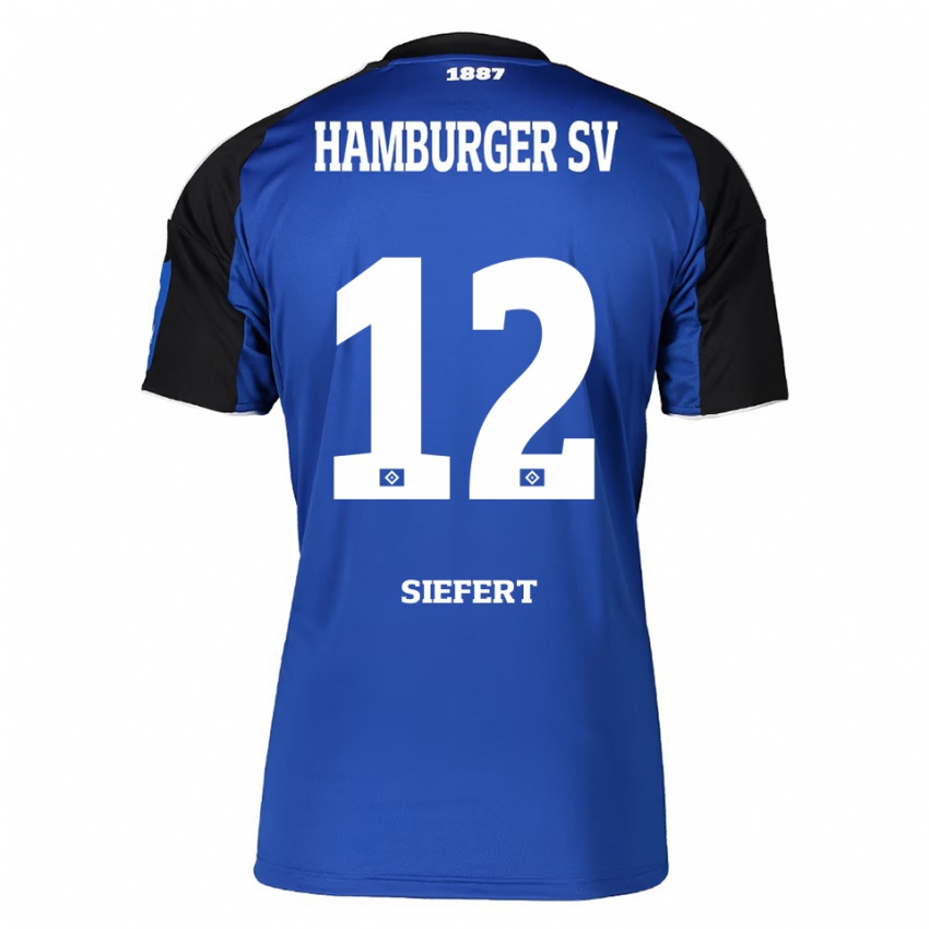 ילדים Louis Siefert #12 כחול שחור הרחק ג'רזי 2025/26 חולצה קצרה