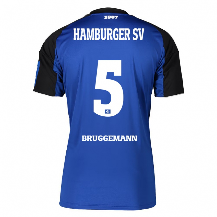 ילדים נינה בריגמן #5 כחול שחור הרחק ג'רזי 2025/26 חולצה קצרה