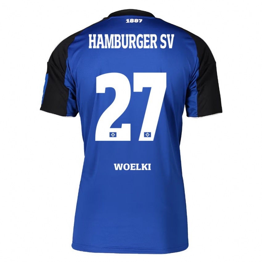 ילדים אמלי ג'ינה וואלקי #27 כחול שחור הרחק ג'רזי 2025/26 חולצה קצרה