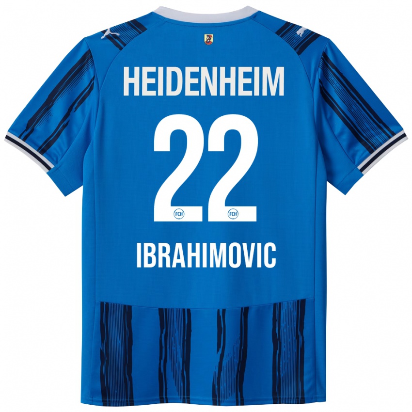 ילדים ארייון איברהימוביץ' #22 כחול נייבי הרחק ג'רזי 2025/26 חולצה קצרה