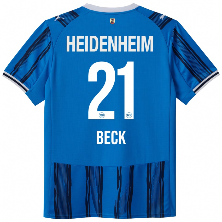 ילדים Adrian Beck #21 כחול נייבי הרחק ג'רזי 2025/26 חולצה קצרה