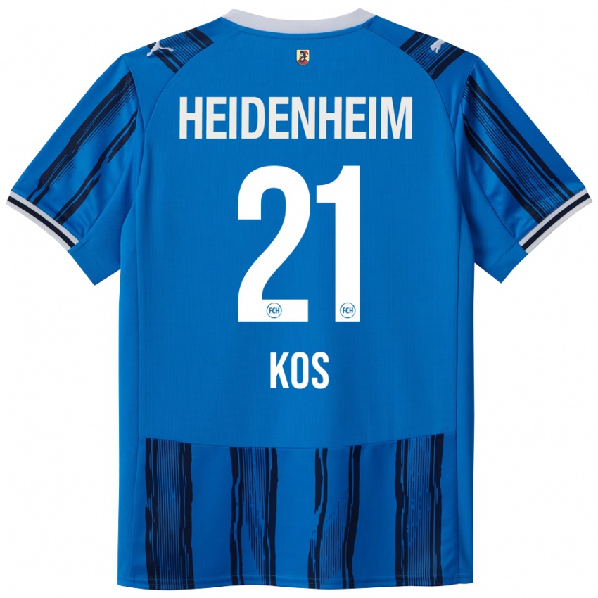 ילדים Maximilian Kos #21 כחול נייבי הרחק ג'רזי 2025/26 חולצה קצרה