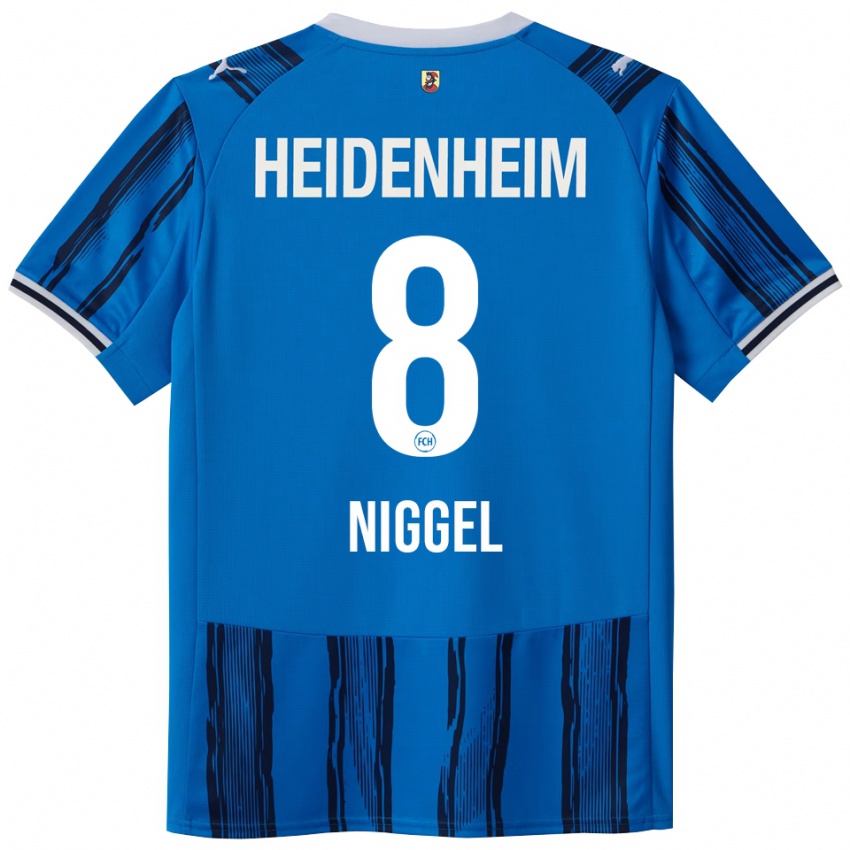 ילדים Henrik Niggel #8 כחול נייבי הרחק ג'רזי 2025/26 חולצה קצרה