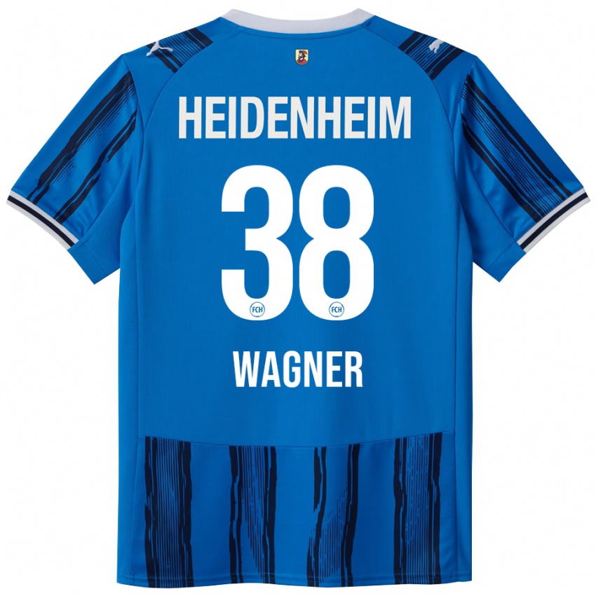 ילדים Yannik Wagner #38 כחול נייבי הרחק ג'רזי 2025/26 חולצה קצרה