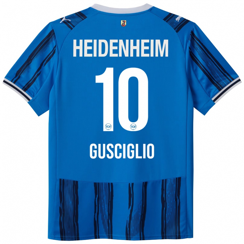 ילדים Alessio Gusciglio #10 כחול נייבי הרחק ג'רזי 2025/26 חולצה קצרה