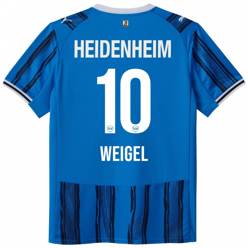 ילדים Tobias Weigel #10 כחול נייבי הרחק ג'רזי 2025/26 חולצה קצרה